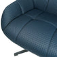 Armchair Saramo with ottoman, blue, H97.5x81x78cm, seat height 44cm