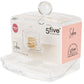 Cotton swabs dispenserr Selena, acryl, H9.9x9.3x8.1cm
