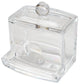 Cotton swabs dispenserr Selena, acryl, H9.9x9.3x8.1cm