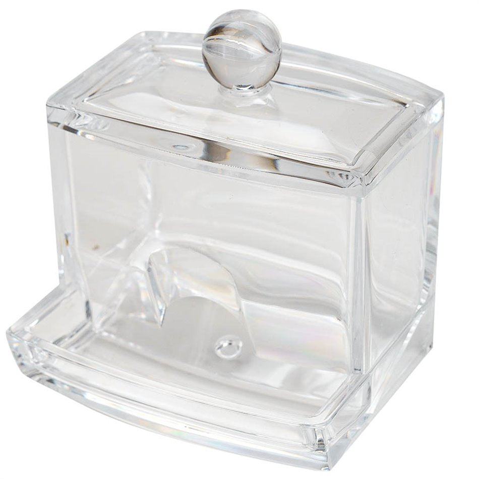 Cotton swabs dispenserr Selena, acryl, H9.9x9.3x8.1cm