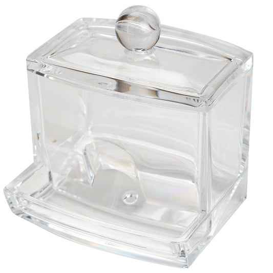 Cotton swabs dispenserr Selena, acryl, H9.9x9.3x8.1cm