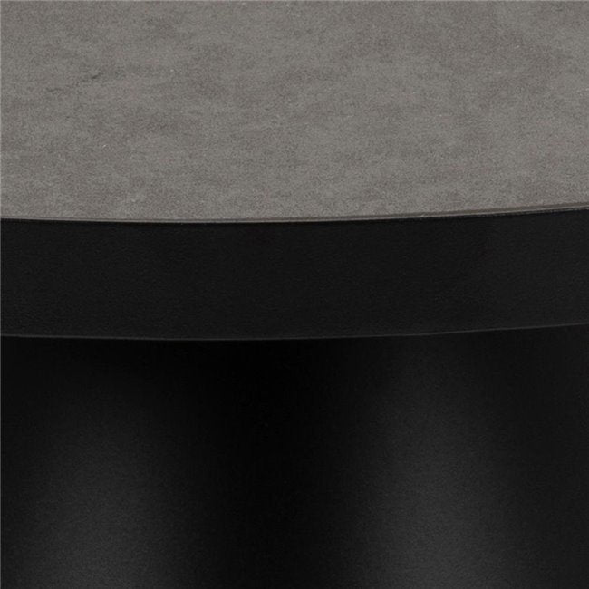 Square Coffee Table – Matt Black Metal & Glass