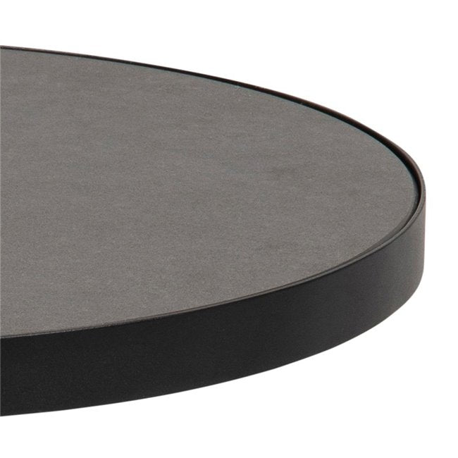 Square Coffee Table – Matt Black Metal & Ceramic