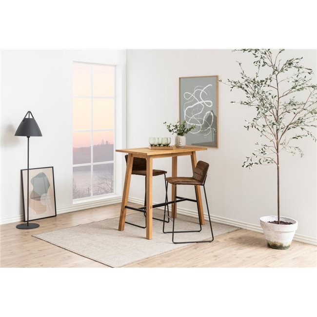 Achara Bar Table – Oak Veneer MDF, 105×117×58 cm