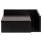 Bedside table Ashlan, MDF, black, H16.5x40x32cm