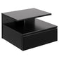 Bedside table Ashlan, MDF, black, H22.5x35x32cm