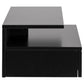 Bedside table Ashlan, MDF, black, H22.5x35x32cm