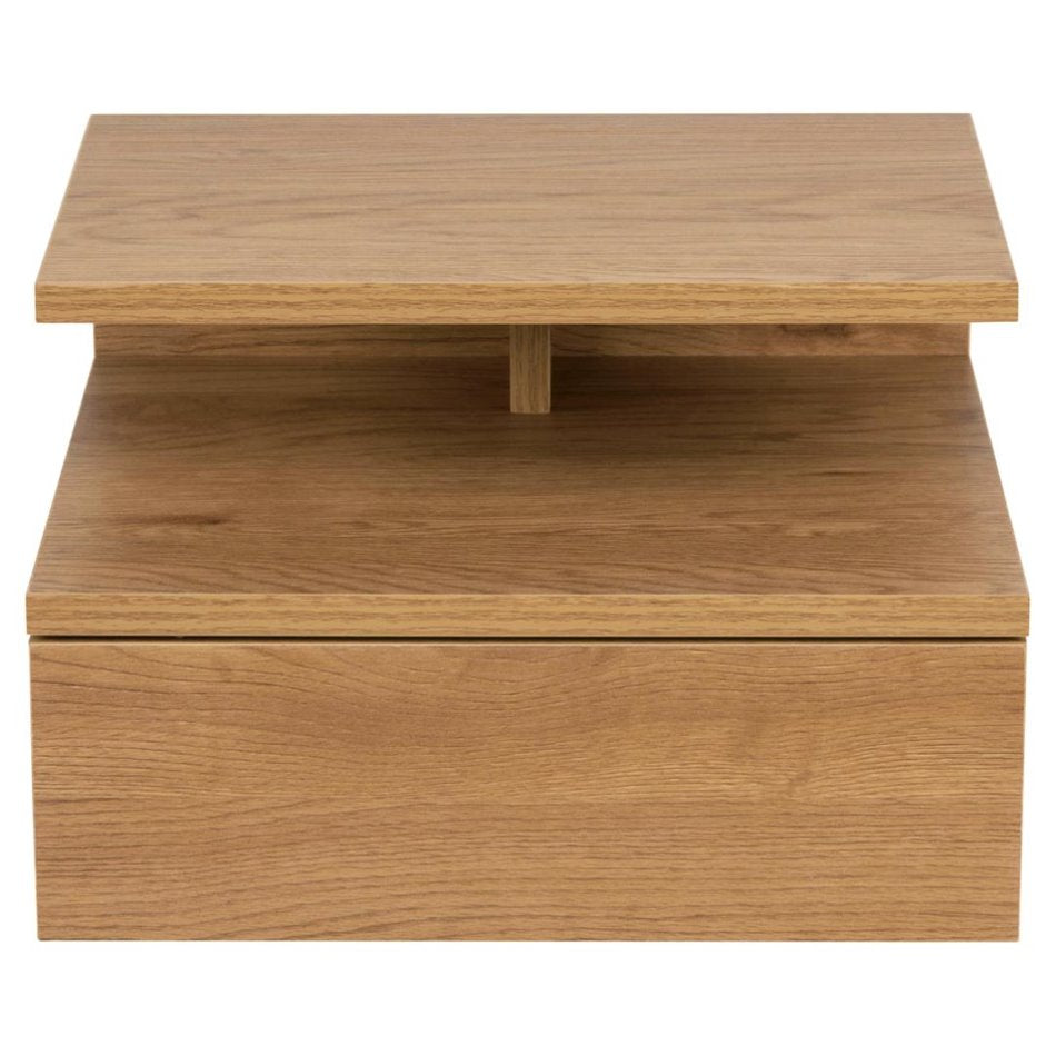 Bedside table Ashlan, oak, MDF, H22.5x35x32cm