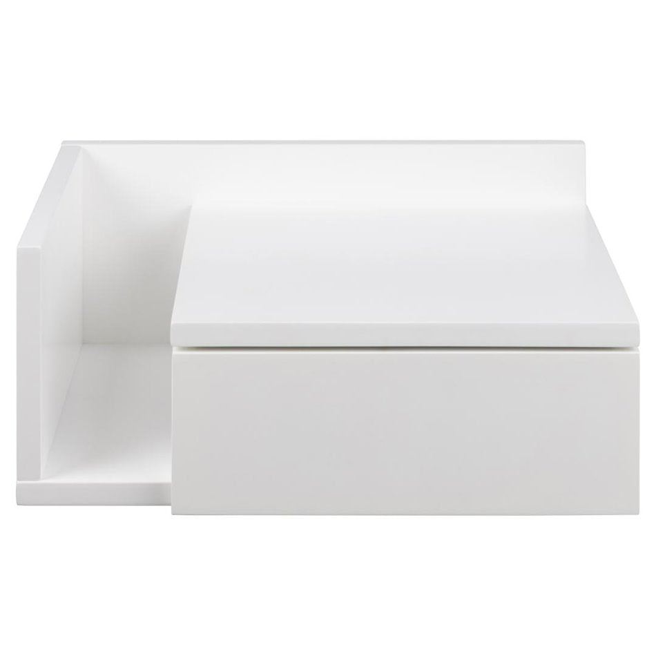 Bedside table Ashlan, white, MDF, H16.5x40x32cm