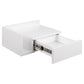 Bedside table Ashlan, white, MDF, H16.5x40x32cm
