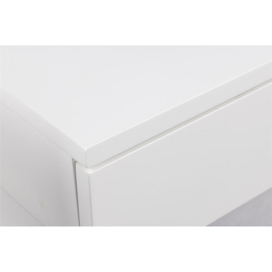 Bedside table Ashlan, white, MDF, H16.5x40x32cm