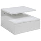 Bedside table Ashlan, white, MDF, H22.5x35x32cm