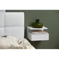 Bedside table Ashlan, white, MDF, H22.5x35x32cm