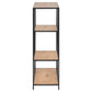 Bookcase Aford, top oak, MDF/black frame, 114x77x35cm