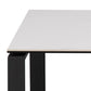 Coffee Table Set – White Glass Top with Black Metal Frame (Set of 2)