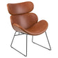 Lounge chair Acazar, brown, H90.5x69x78.5cm, seat height 40cm