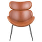 Lounge chair Acazar, brown, H90.5x69x78.5cm, seat height 40cm