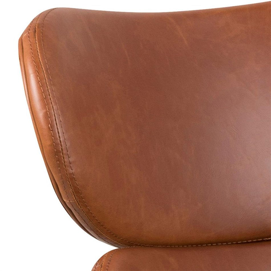 Lounge chair Acazar, brown, H90.5x69x78.5cm, seat height 40cm