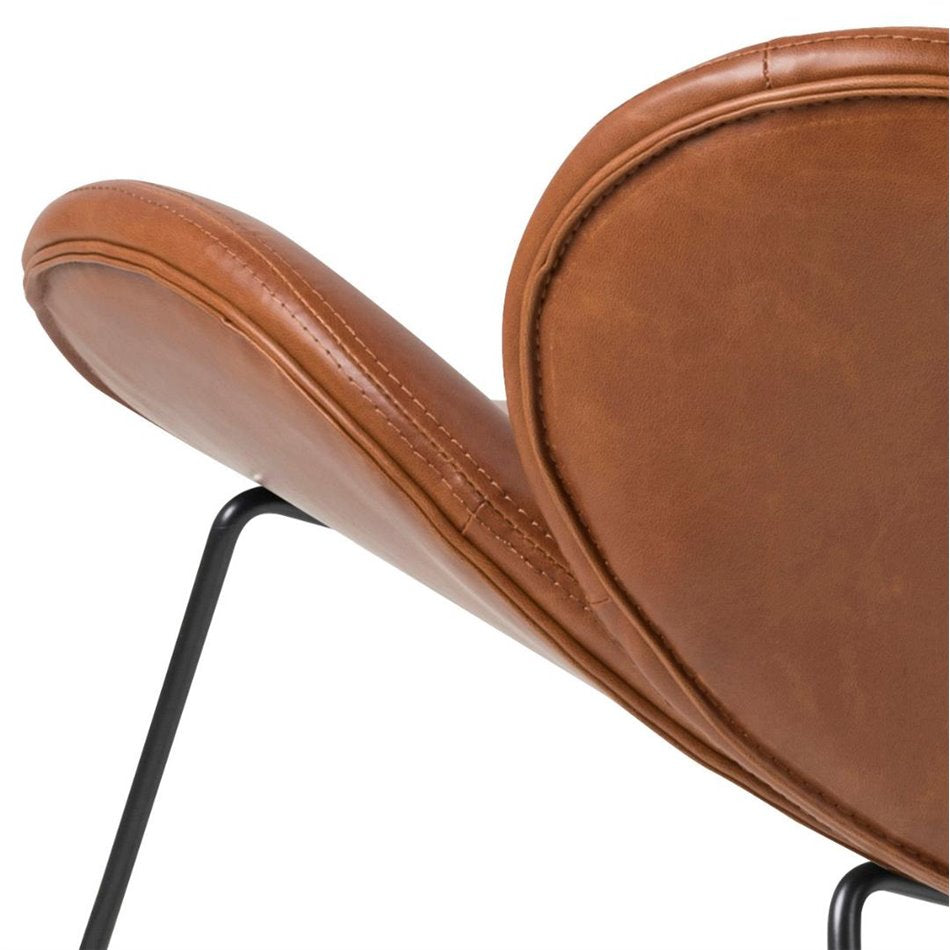 Lounge chair Acazar, brown, H90.5x69x78.5cm, seat height 40cm