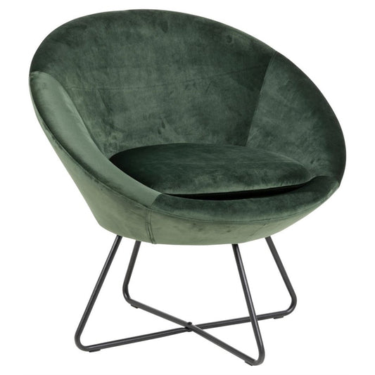 Lounge chair Acent, green, H81x82x71cm, seat high 47cm