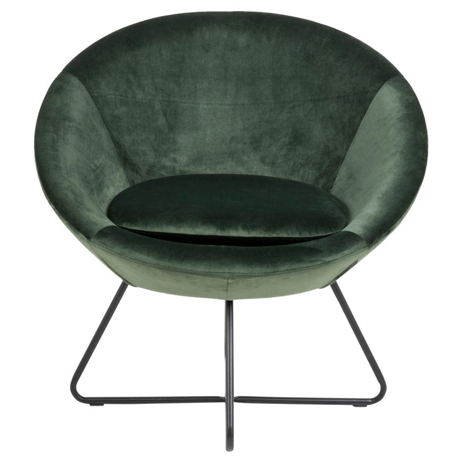 Lounge chair Acent, green, H81x82x71cm, seat high 47cm