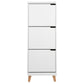 Shoes cabinet Amitra, white, MDF, H133.5x47x30cm