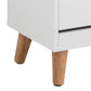 Shoes cabinet Amitra, white, MDF, H133.5x47x30cm