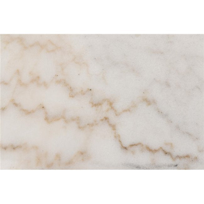 Avila Side Table – White Artificial Marble Top with Black Metal Legs