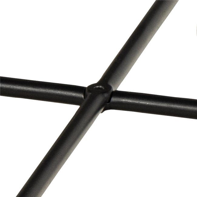 Avila Side Table – Brown Artificial Marble Tops with Black Metal Legs