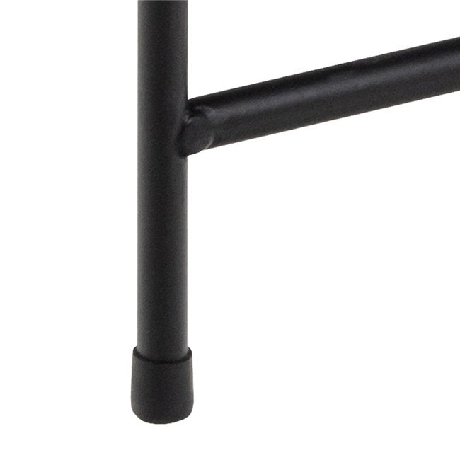 Avila Side Table – Black Artificial Marble Top with Metal Base