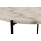 Avila Side Table – White Artificial Marble Top with Black Metal Legs