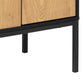 Chest of drawers Aford, MDF, black/natural, H103x80x40cm