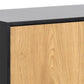 Chest of drawers Aford, MDF, black/natural, H82x120x40cm