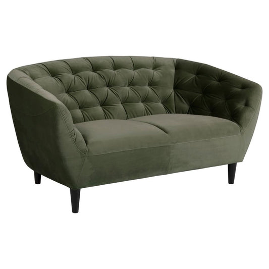 Modern Sofa Aria – Green Fabric, Compact 2-Seater Design, 150×84×78 cm