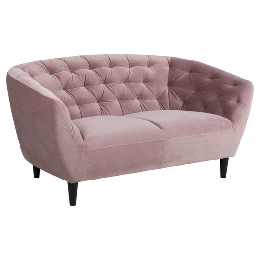 Modern Sofa Aria – Pink Fabric, Compact 2-Seater Design, 150×84×78 cm