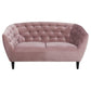 Modern Sofa Aria – Pink Fabric, Compact 2-Seater Design, 150×84×78 cm