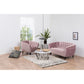 Modern Sofa Aria – Pink Fabric, Compact 2-Seater Design, 150×84×78 cm