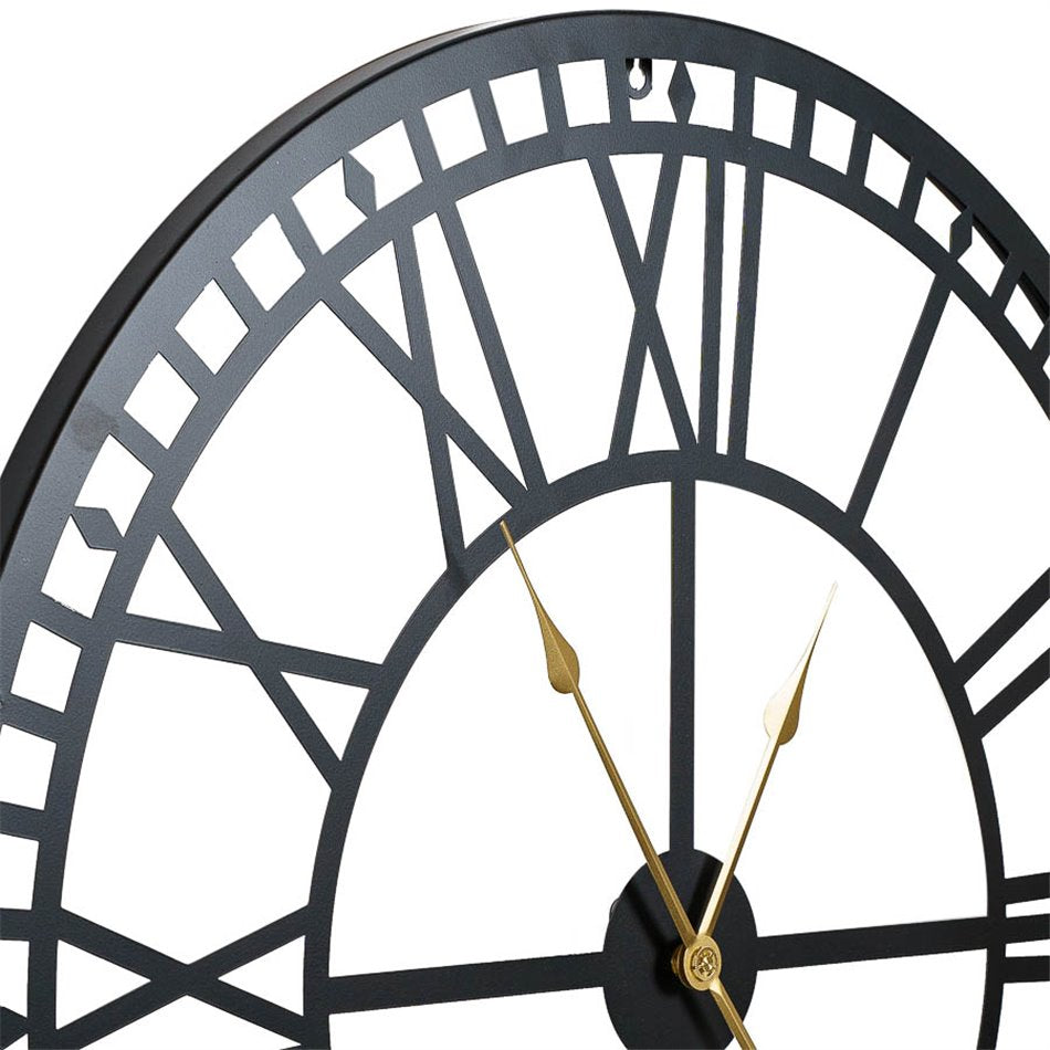 Wall clock Barenton, metal/black, D80x5cm