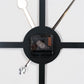 Wall clock Barenton, metal/black, D80x5cm