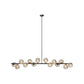 Griestu lampa Scala Balls, melna, H58-138cm, 155x28cm 