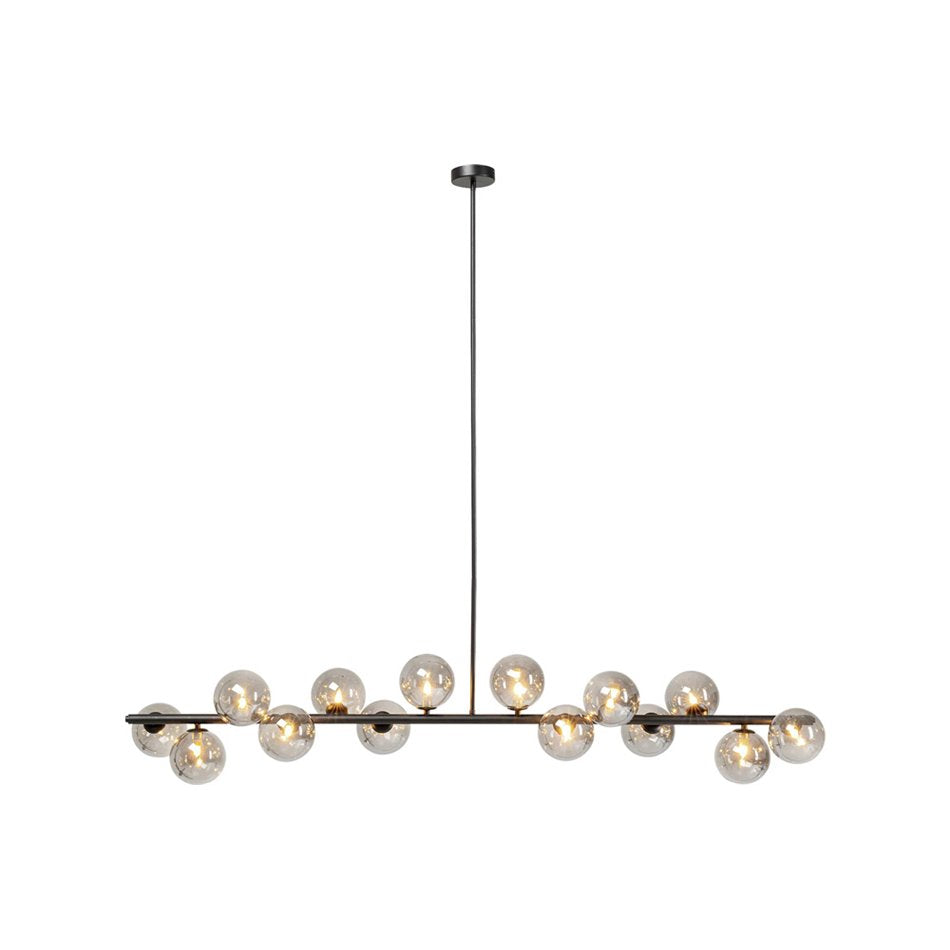 Griestu lampa Scala Balls, melna, H58-138cm, 155x28cm 