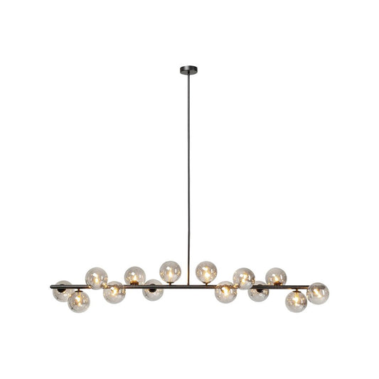 Pendant lamp Scala Balls, black, H58-138cm, 155x28cm