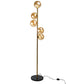 Floor lamp Rade, amber color, H170cm, D33.5cm, G9x5 5W(MAX)