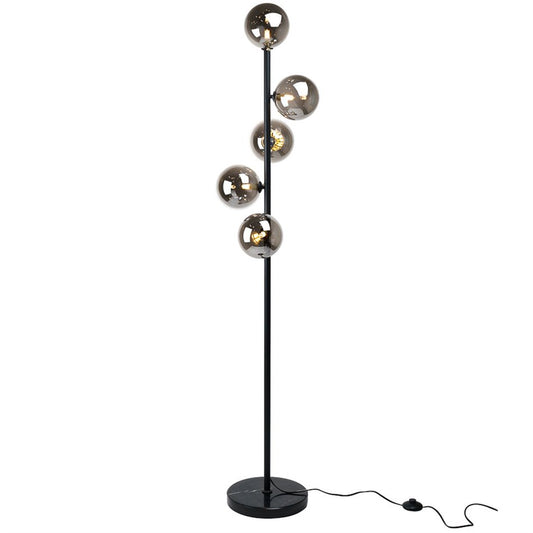 Floor lamp Rade, smoky, H170cm, D33.5cm, G9x5 5W(MAX)