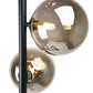 Floor lamp Rade, smoky, H170cm, D33.5cm, G9x5 5W(MAX)