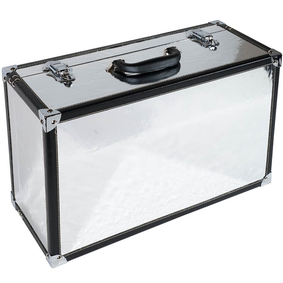 Wooden box Maella L, silver color, H29x48x20cm