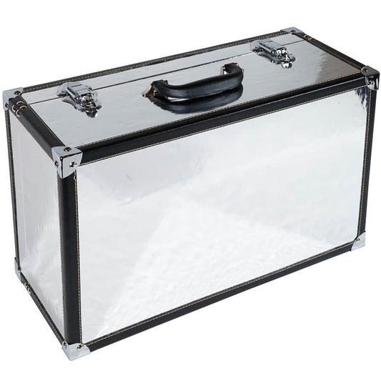 Wooden box Maella L, silver color, H29x48x20cm