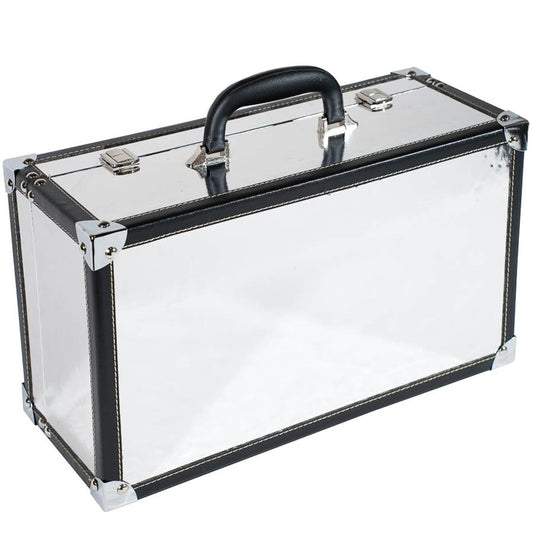 Wooden box Maella M, silver color, H23x40x16cm