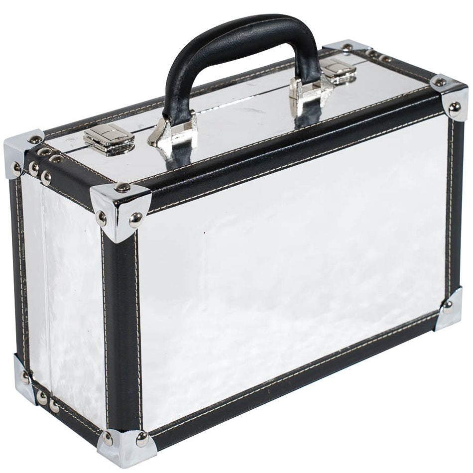 Wooden box Maella S, silver color, H18x30x12cm