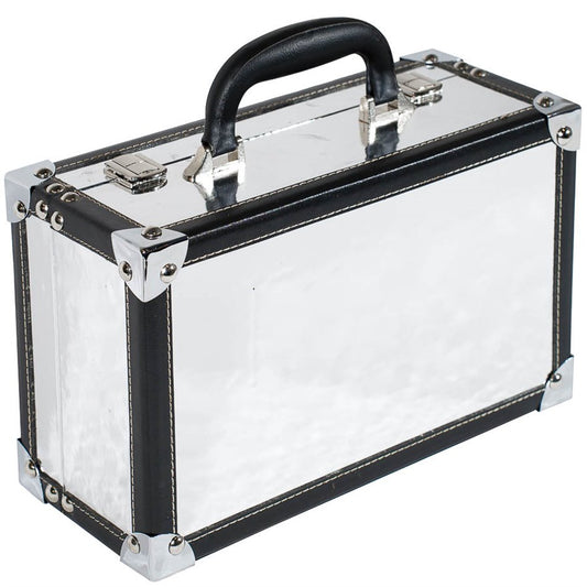 Wooden box Maella S, silver color, H18x30x12cm